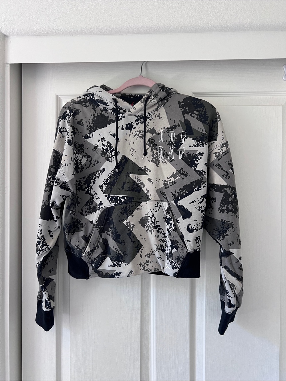Nike Jordan Black & Gray Camo Graphic Hoodie